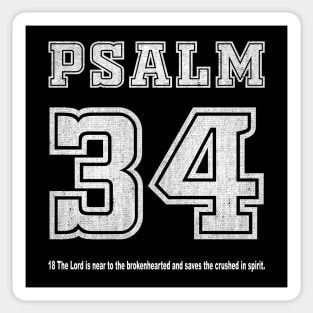 Psalm 34 Bible Verse for Depression Sticker